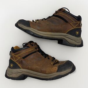 Ariat Terrain Boots Mens Size 11 Outdoors Hiking Workwear Brown Leather Upper